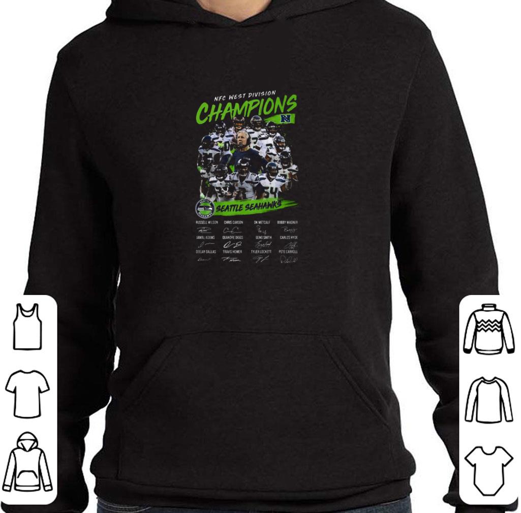 2fc26a21 funny nfc west division champions seattle seahawks signatures shirt 4 - Funny NFC West Division Champions Seattle Seahawks Signatures shirt