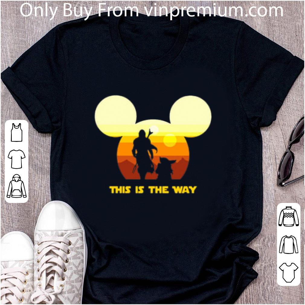 Official Mickey head The Mandalorian this is the way sunset shirt