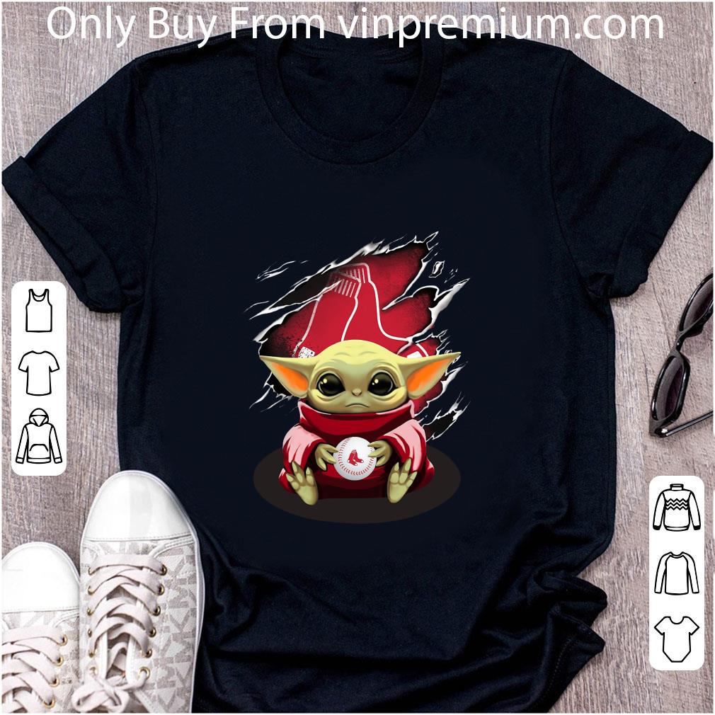 Original Baby Yoda Blood Inside Boston Red Sox shirt