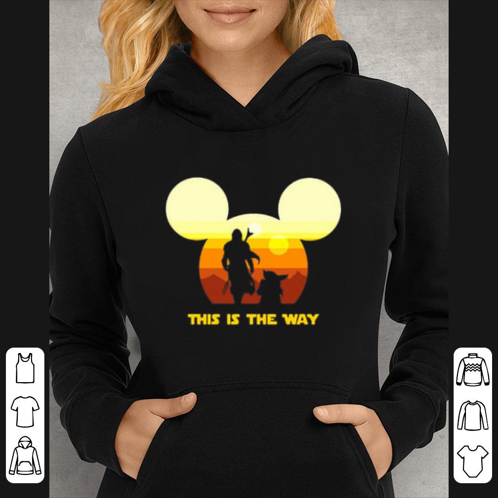 717f4ef2 official mickey head the mandalorian this is the way sunset shirt 4 - Official Mickey head The Mandalorian this is the way sunset shirt