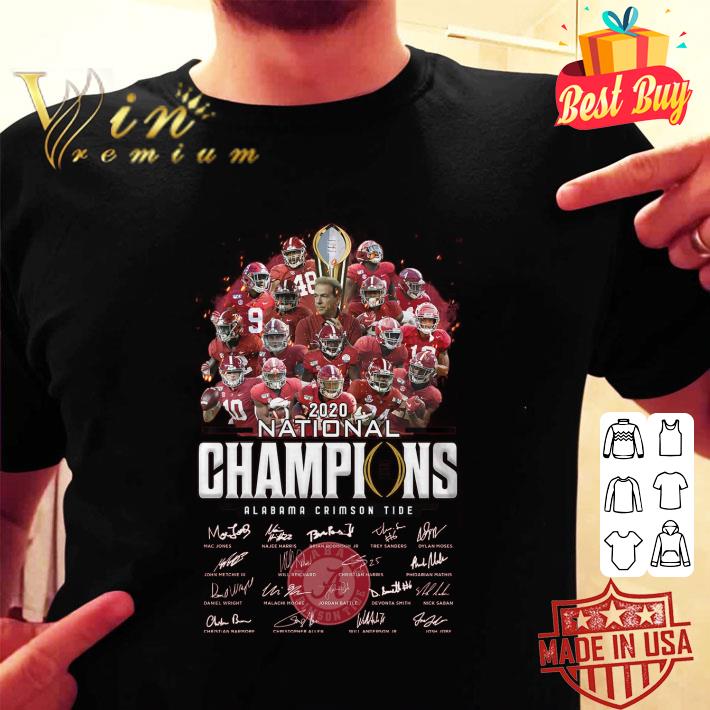 Official Team Alabama Crimson Tide 2020 National Champions Signatures shirt