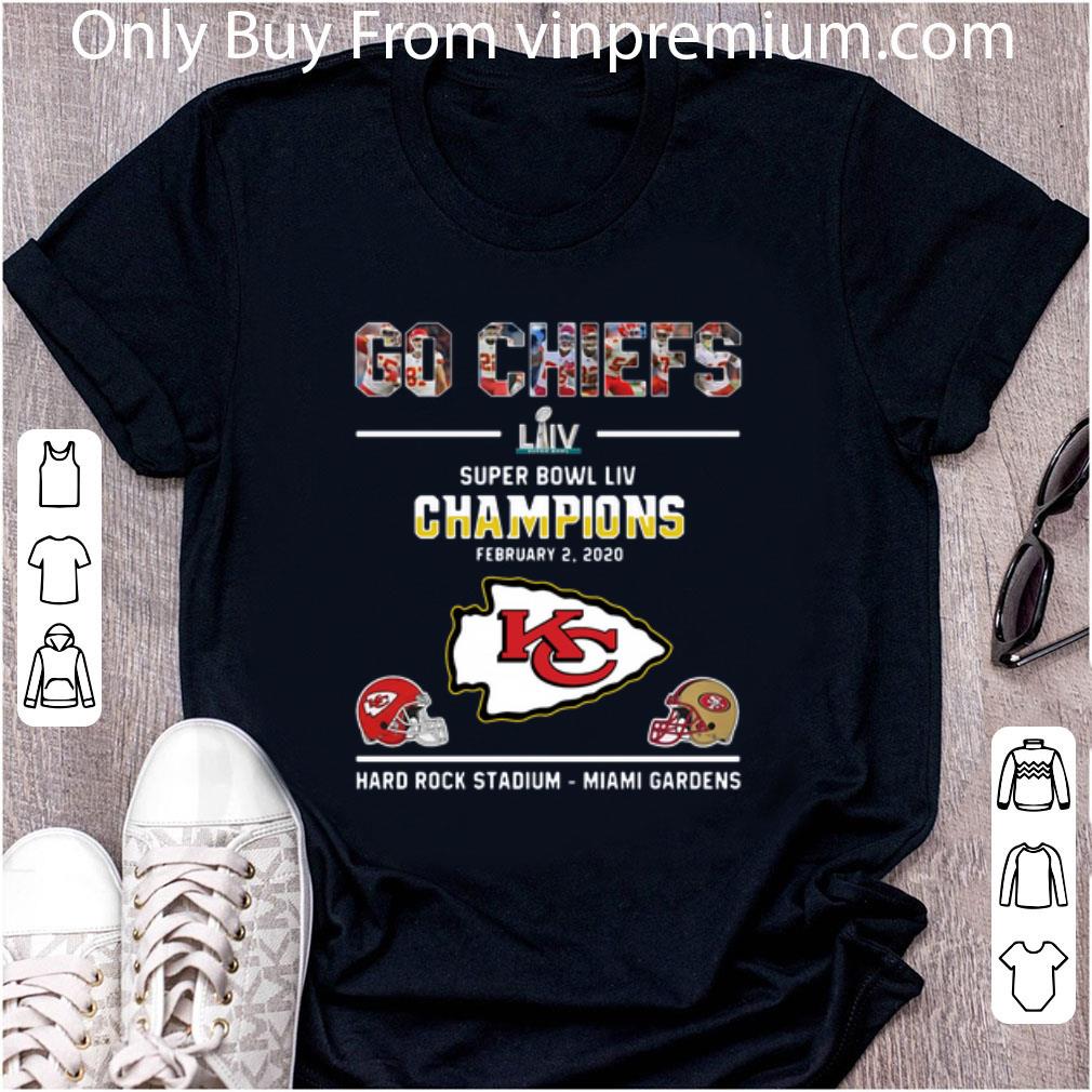 Hot Go Chiefs Super Bowl LIV Champions Hard Rock Stadium-miami Gardens shirt