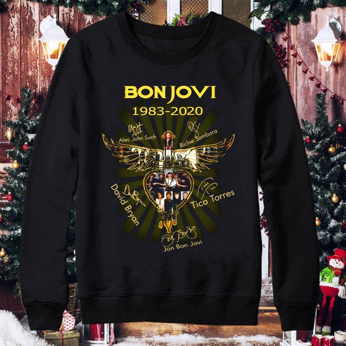 Hot Logo Band Bon Jovi 1983-2020 Signatures shirt c0d477f8 hot logo band bon jovi 1983 2020 signatures shirt 4 - Hot Logo Band Bon Jovi 1983-2020 Signatures shirt
