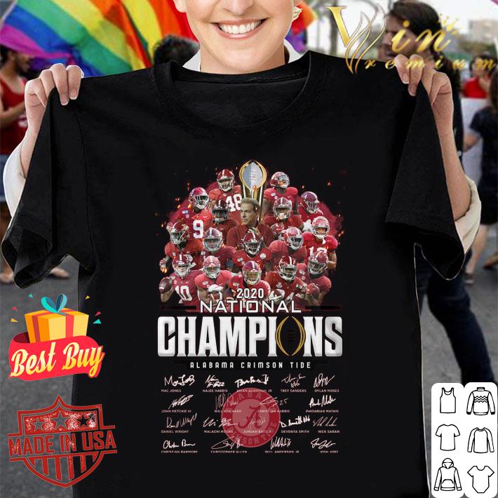 Official Team Alabama Crimson Tide 2020 National Champions Signatures shirt