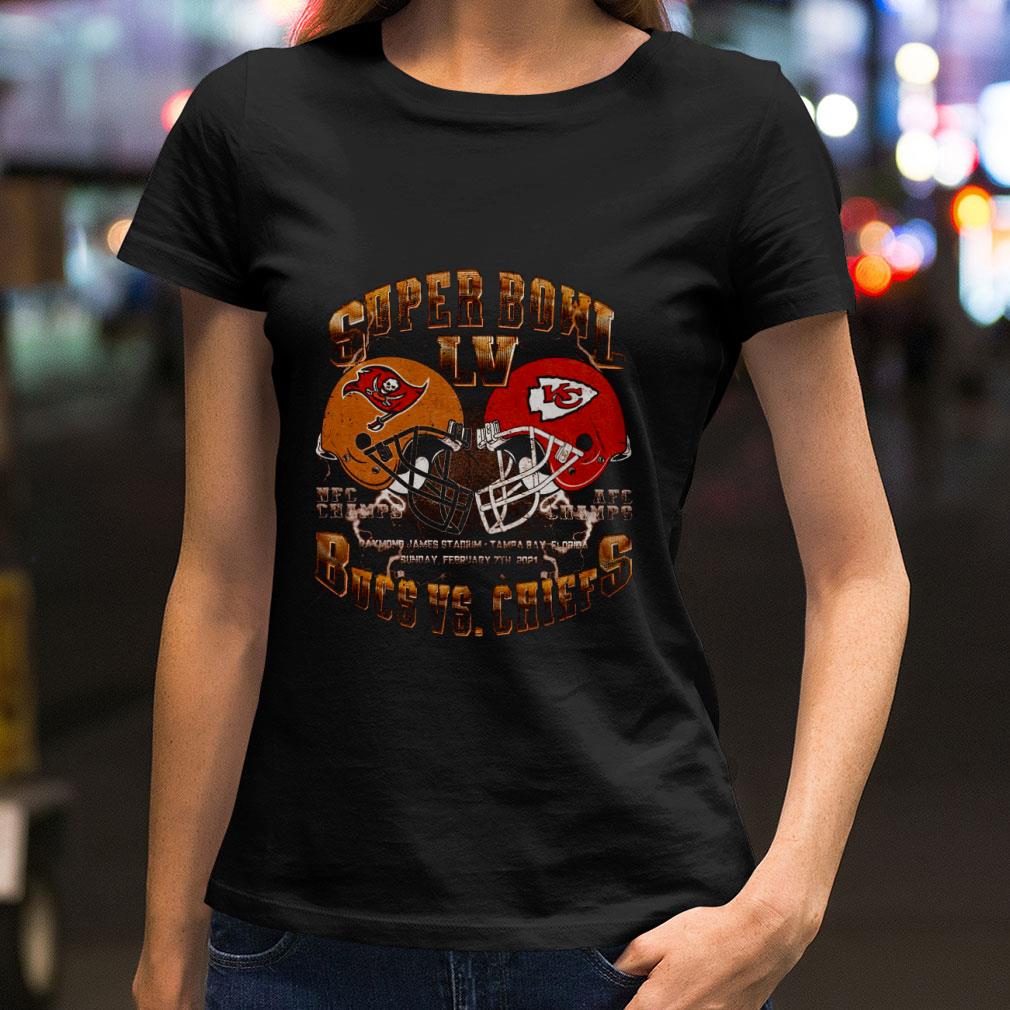 Hot 2021 Champions Tampa Bay Buccaneers Vs Kansas City Chiefs Super Bowl LV Shirt