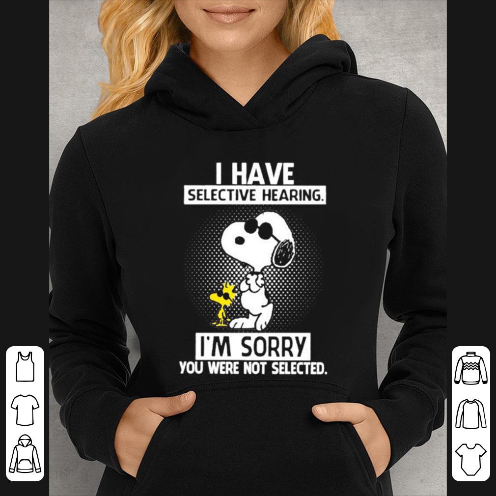 df0a2baa hot snoopy peanut i have selective hearing i m sorry you were shirt 4 - Hot Snoopy Peanut I Have Selective Hearing I'm Sorry You Were shirt