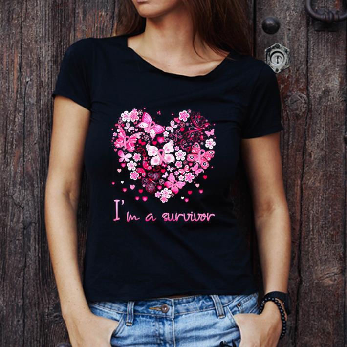 Top Breast Cancer Heart I'm A Survivor shirt