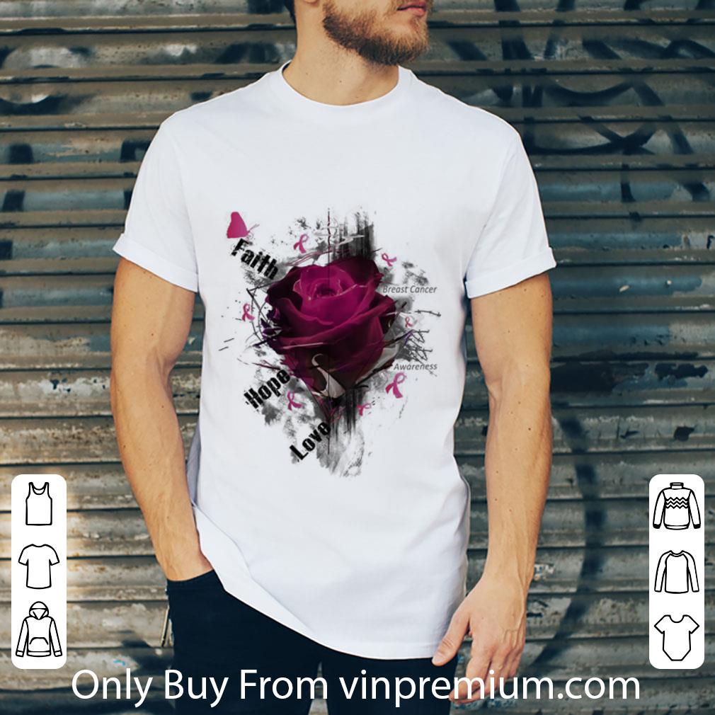 Official Breast Cancer Awareness Faith Hope Love Roses shirt