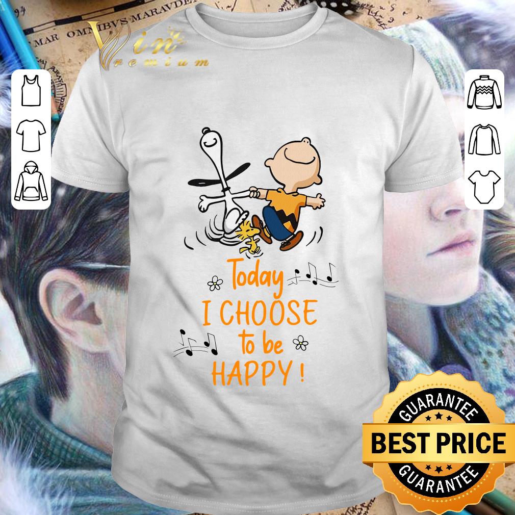 Best Snoopy Charlie Brown Woodstock today i choose to be happy shirt