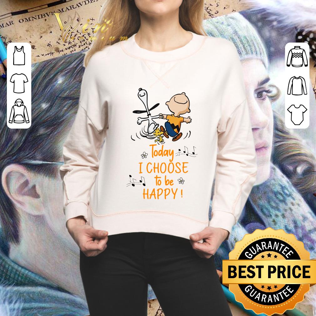 Best Snoopy Charlie Brown Woodstock today i choose to be happy shirt
