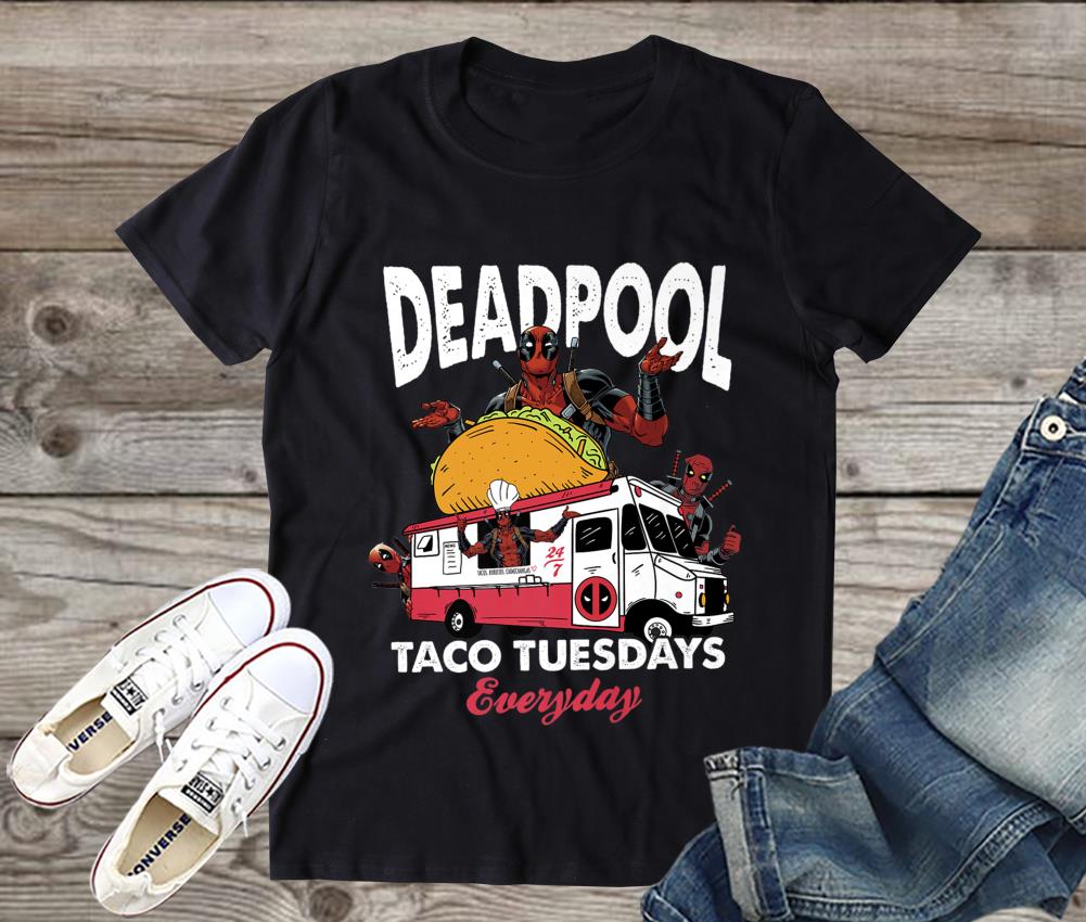 Deadpool Shirt, Marvel Deadpool Taco Tuesdays Everyday Graphic Shirt