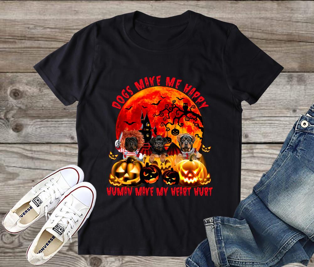 Hot Dogs Make Me Happy Human Make My Head Hurt Shirt, Halloween Shirt