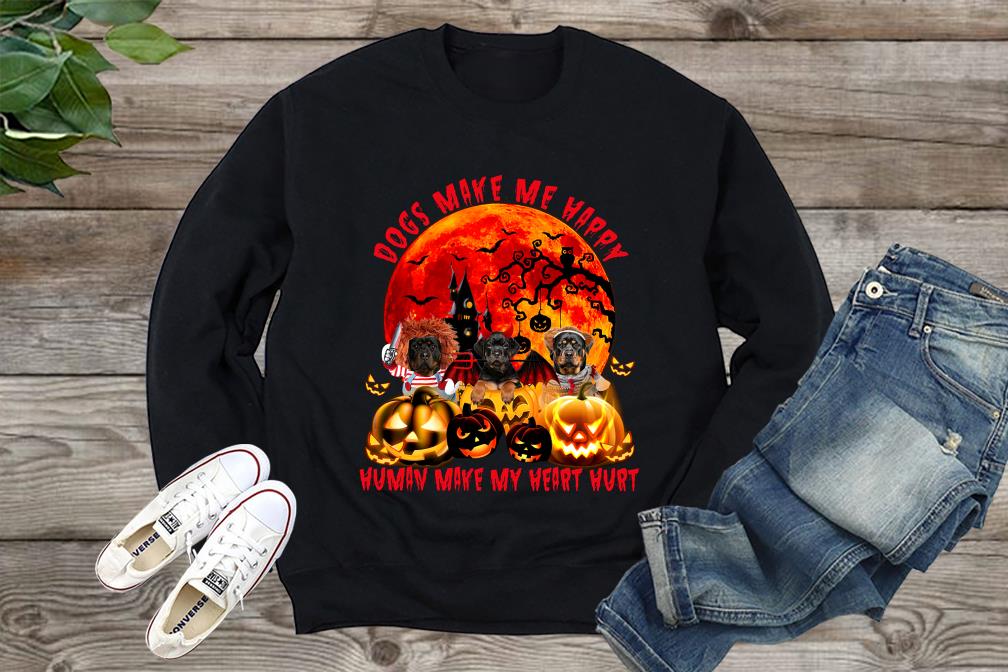 Hot Dogs Make Me Happy Human Make My Head Hurt Shirt, Halloween Shirt