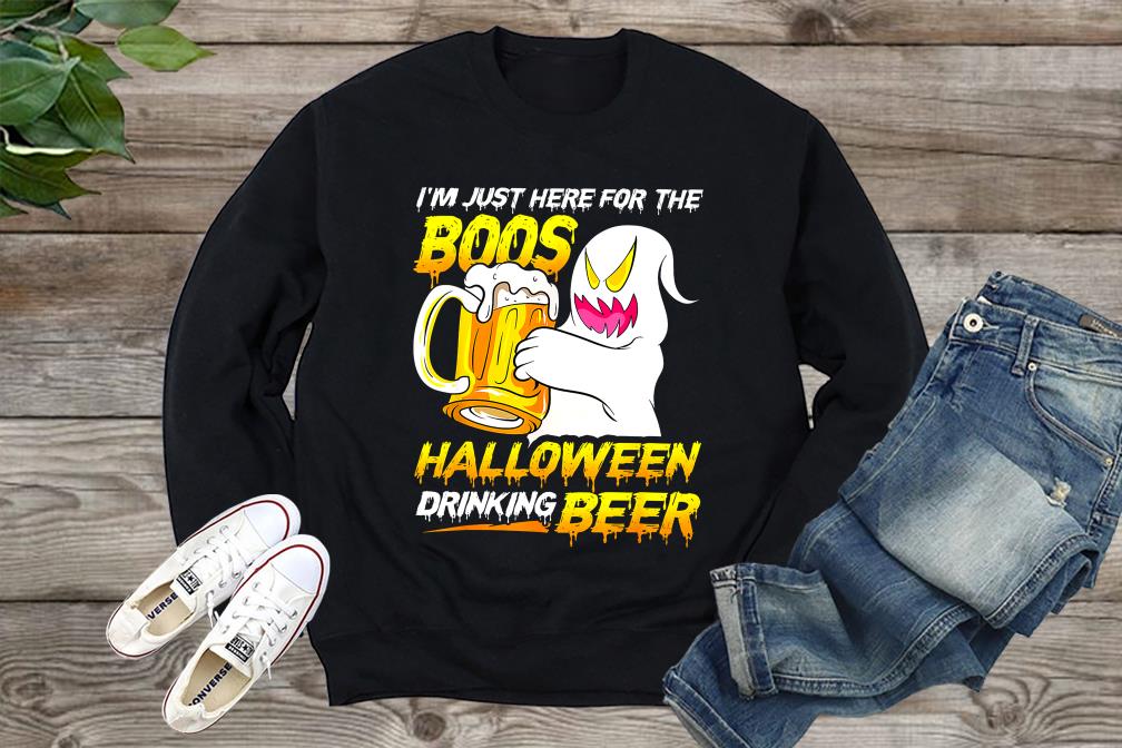 I'm Just Here For The Boos Shirt, Halloween Gift, Spooky Shirt, Ghost Shirt, Halloween Beer Shirt