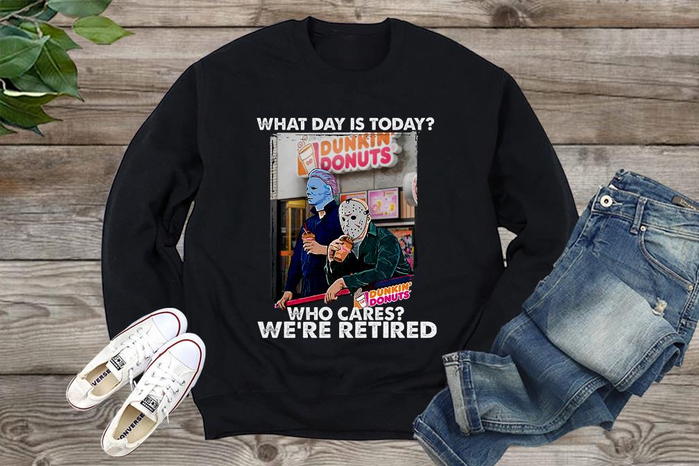 Jason Voorhees Michael Myers Shirt, Halloween Dunkin' Donuts Jason Voorhees Michael Myers Retired Shirt