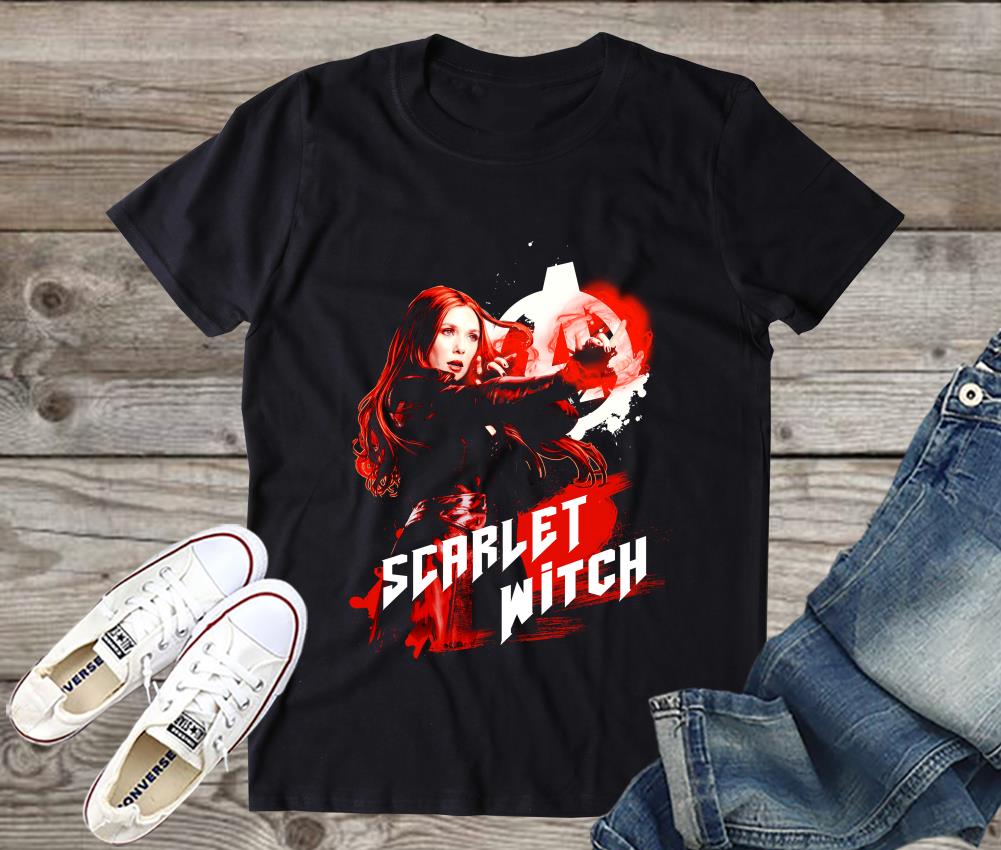 Marvel Infinity War Scarlet Witch Red Splat Graphic Shirt, Scarlet Witch Marvel Avengers Shirt