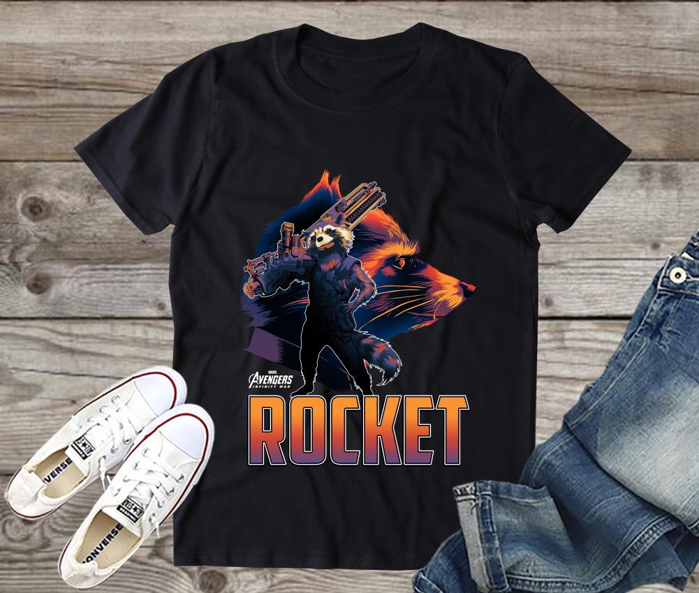 Rocket Raccoon Guardians Of The Galaxy, Marvel Avengers Infinity War Shirt