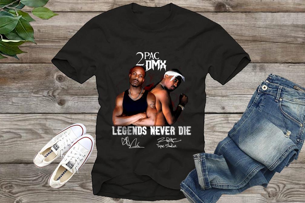 Vintage 2PAC DMX Legends Never Die Shirt, DMX Shirt Gift Fan, Hip Hop Shirt, Rapper Shirt, Fot Men, For Fan Shirt