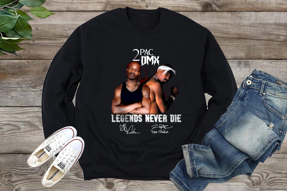 Vintage 2PAC DMX Legends Never Die Shirt, DMX Shirt Gift Fan, Hip Hop Shirt, Rapper Shirt, Fot Men, For Fan Shirt
