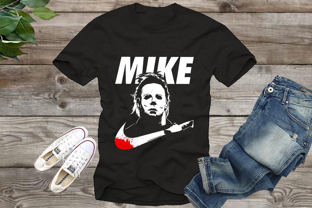Vintage Halloween Michael Myers Mike With Logo Nike Shirt, Mike Nike Shirt, Fot Men, For Fan Shirt