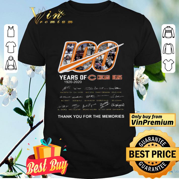 100 Years Of Chicago Bears Thank You For The Memories Signatures shirt