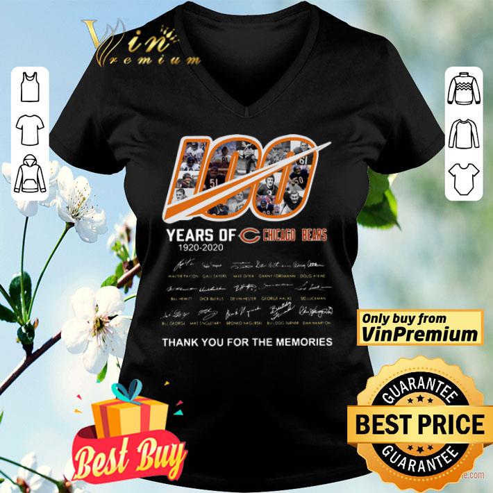 100 Years Of Chicago Bears Thank You For The Memories Signatures shirt