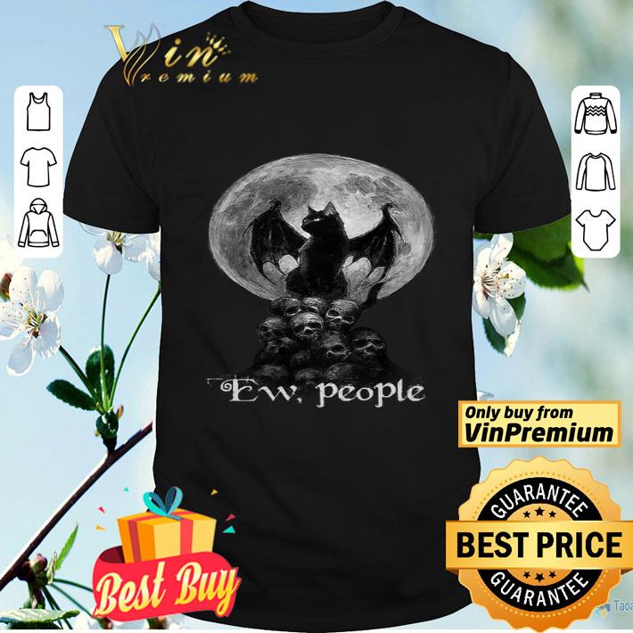 Bat And Black Cat Moon Skull Ew People shirt