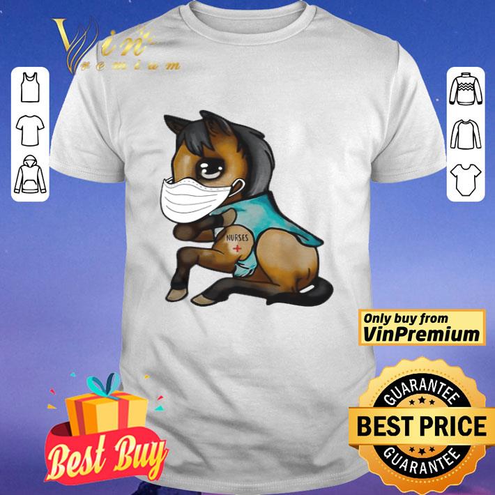 Horse mask nurse tattoos Coronavirus covid 19 shirt
