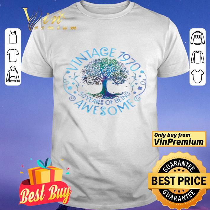 Vintage 1970 50 years of being awesome shirt
