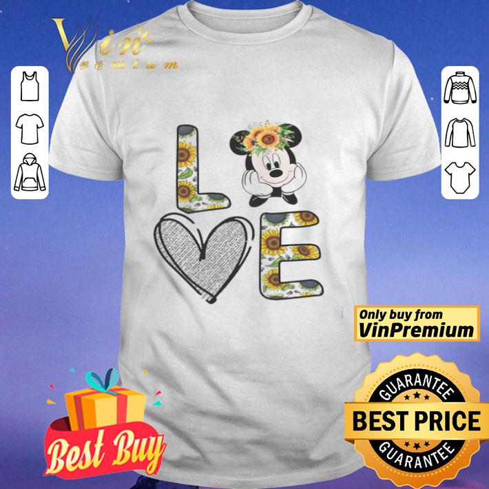 Love Mickey Mouse Sunflower shirt
