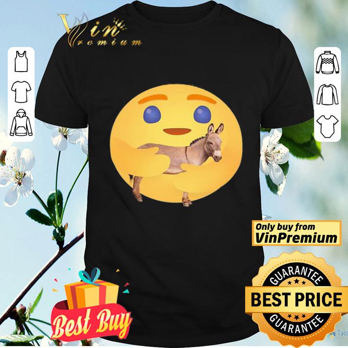 Facebook care emoji hug donkey shirt