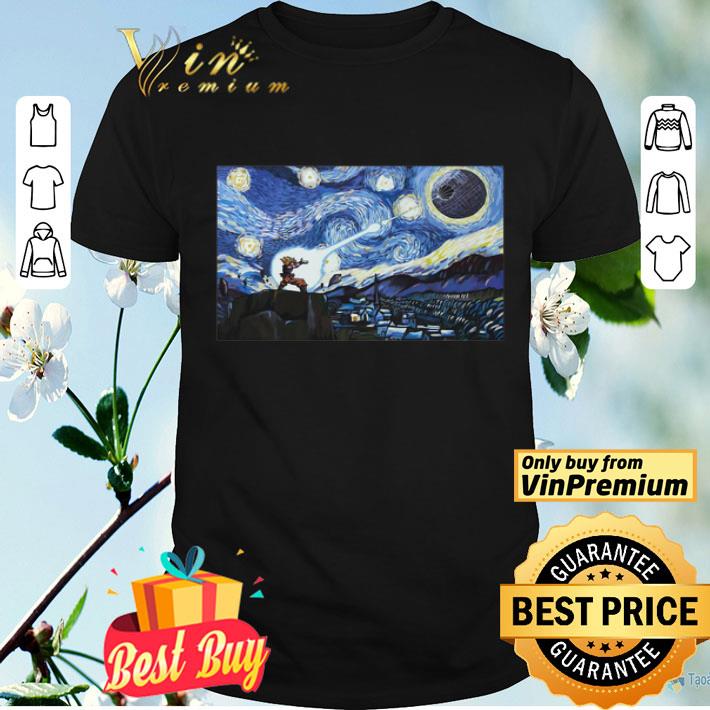 Songoku Kamehameha Vs Death Star Van Gogh shirt