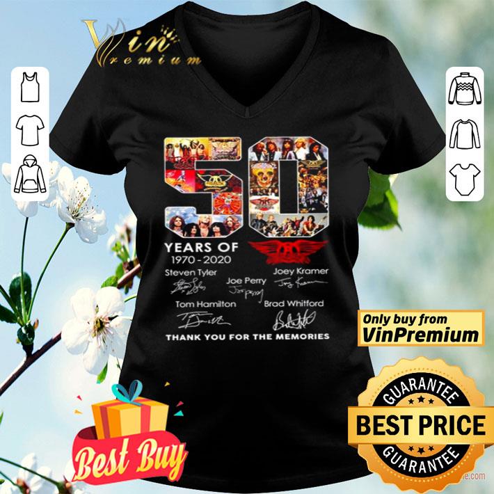 50 years of Aerosmith 1970 2020 thank you for the memories shirt