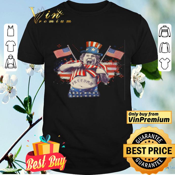 The Goonies Falcor America Flag Chunk Freedom shirt