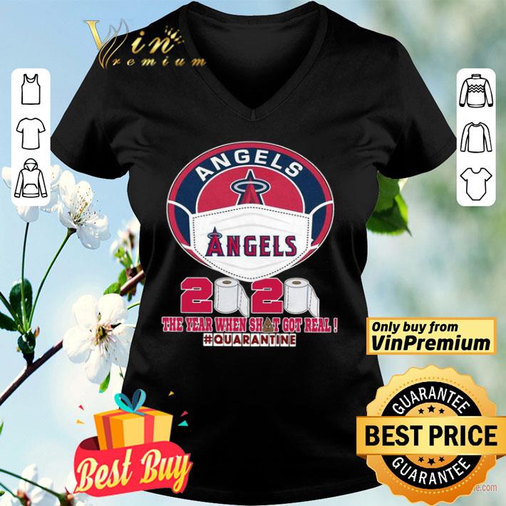 Los Angeles Angels Face Mask 2020 The Year When Shit Got Real Quarantine shirt