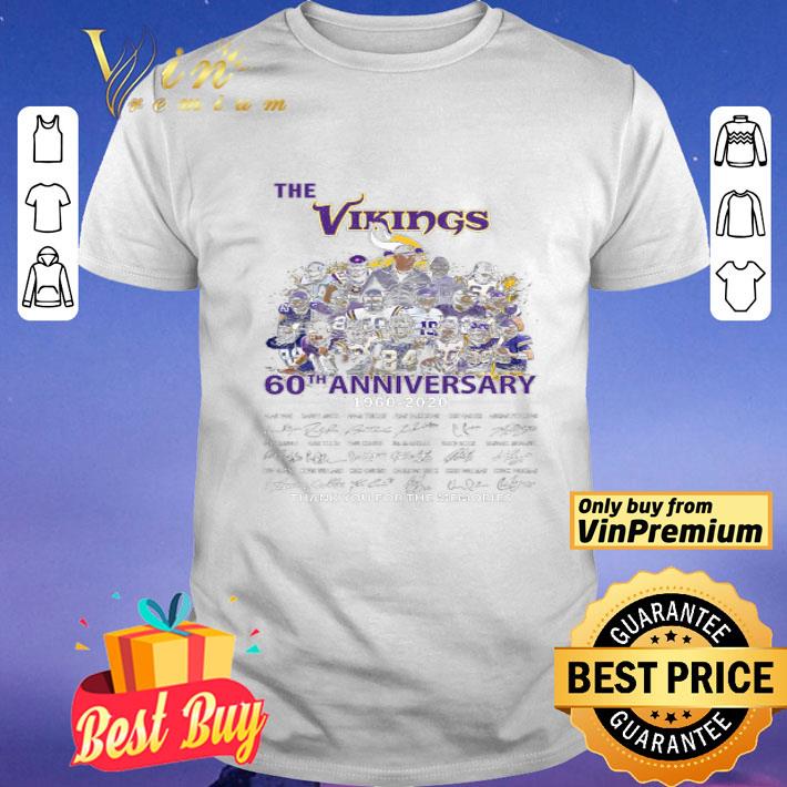 The Vikings 60th Anniversary 1960 2020 Signature Thank You Memories shirt