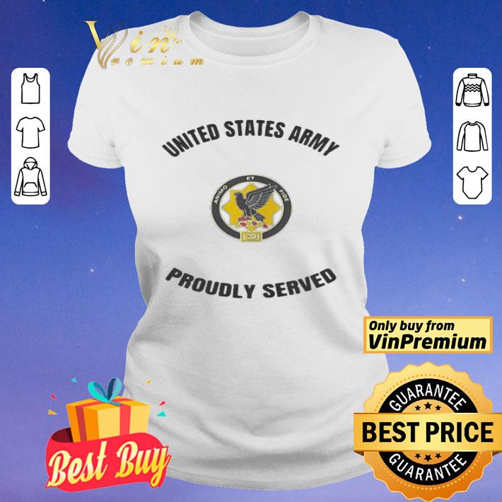 Animo Et Fide Logo United States Army Proudly Served shirt