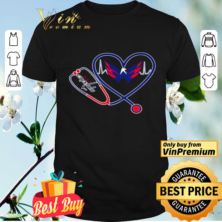 Stethoscope heartbeat nurse Washington Capitals shirt