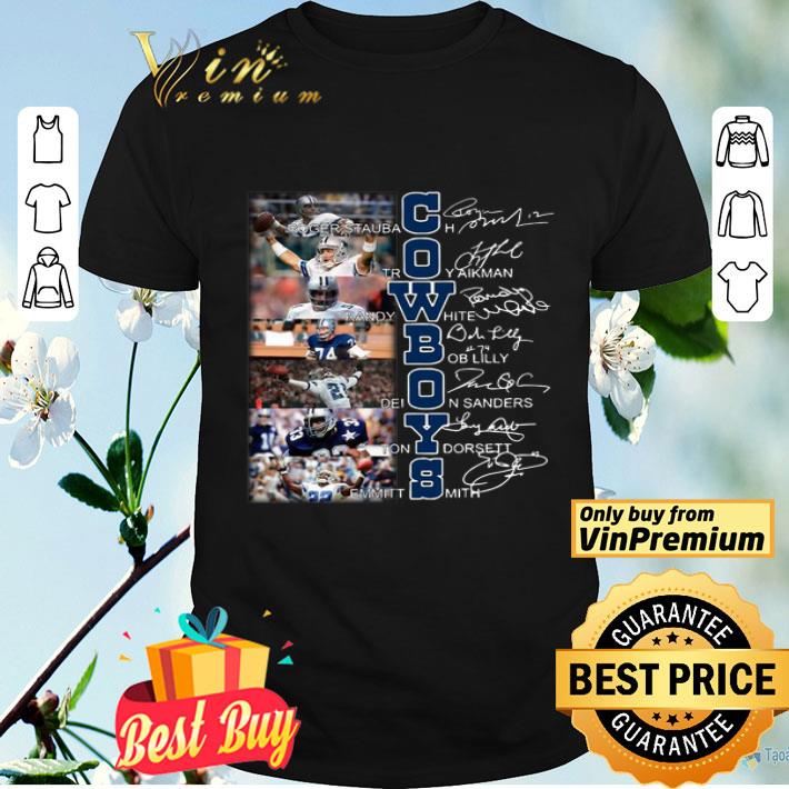 Dallas Cowboys Roger Staubach Troy Aikman Randy White Signatures shirt