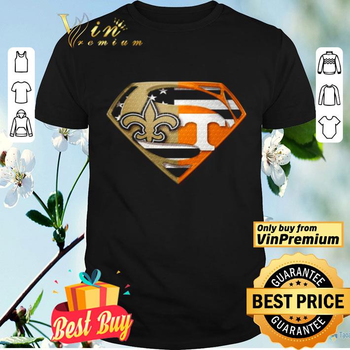 Superman New Orleans Saints and Tennessee Volunteers shirt