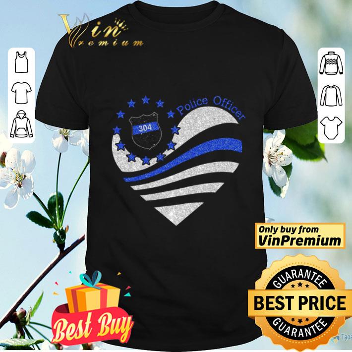 Police Officer Heart Thin Blue Line shirt