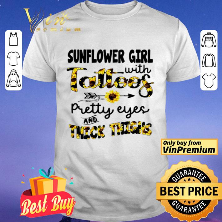 Sunflower girl with tattoos pretty eyes and thicks thing shirt