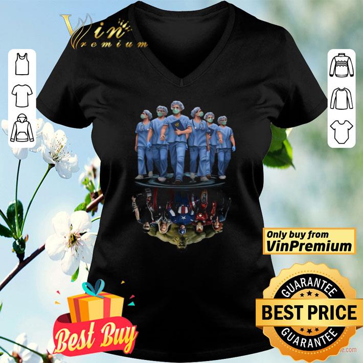 Nurse shadow superhero Marvel reflections in the Mirror water shirt
