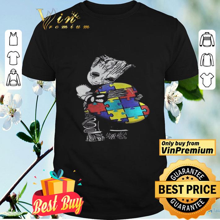 Baby Groot Hug Autism Heart shirt