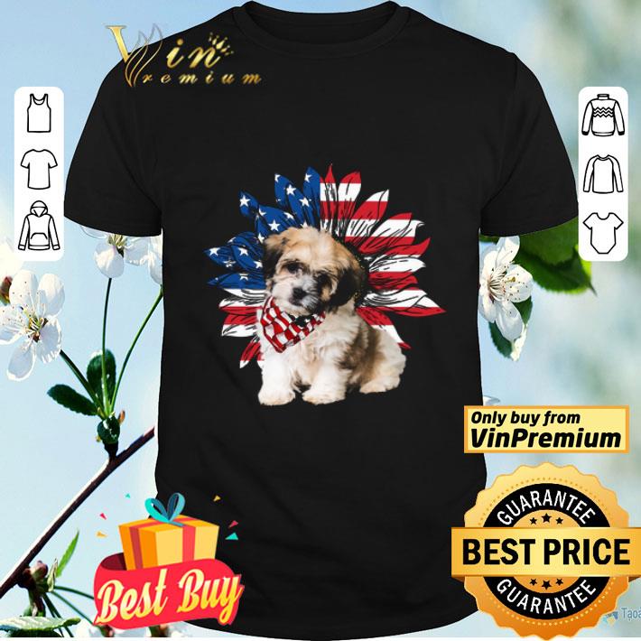 Shichon Sunflowers American Flag shirt