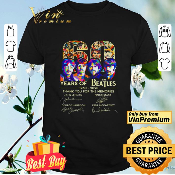 60 Years of the Beatles signature thank You the memories shirt