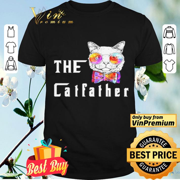 nerd cat with glasses and bow the catfather shirt