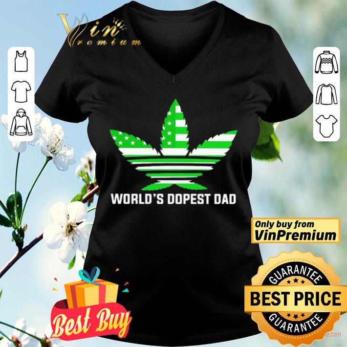 Weed Adidas American world’s dopest Dad shirt