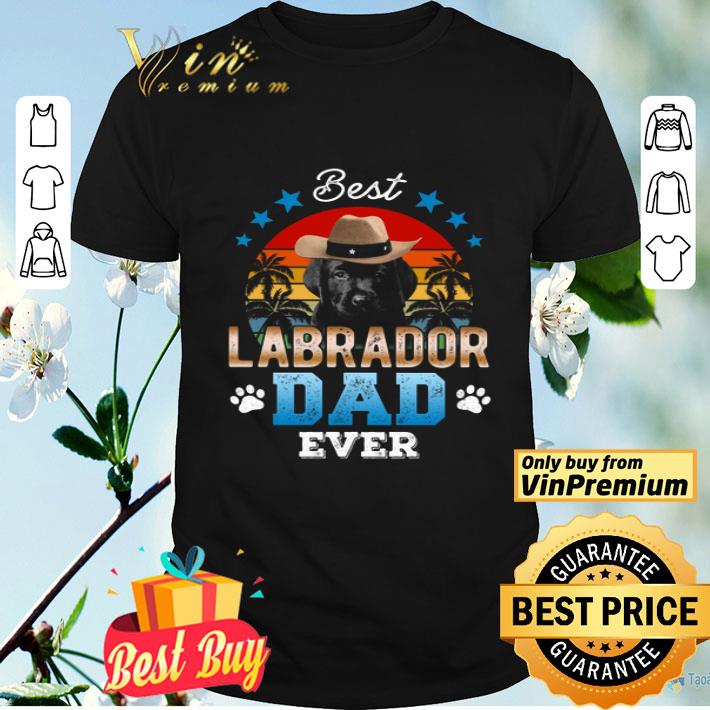 Best Labrador Dad Ever Vintage On The Beach Happy Father's Day shirt