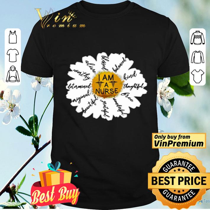 I Am A Nurse Sunflower Signatures shirt